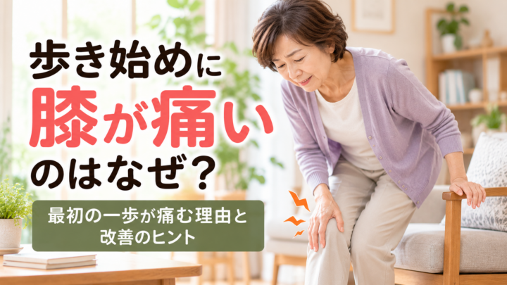 歩き始めに膝が痛いのはなぜ?最初の一歩が痛む理由と改善のヒントの画像